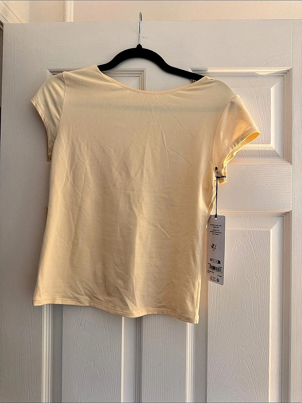 Alo Yoga Alosoft Back For More Tee candlelight Yellow Women's Large